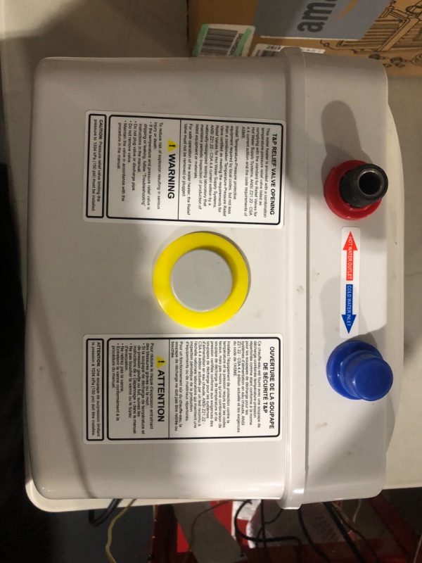 Photo 2 of ***MISSING HOT WATER CAP***
Camplux Electric Water Heater 1.3 Gallon, Hot Water Heater with 43.3'' Cord Plug 1.3 Gallons