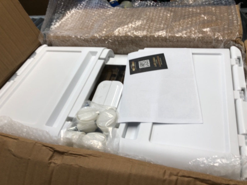 Photo 1 of 150Qt Storage Bins with Lids, 3 Pack 43Gal Plastic Storage Bins with Wheels WHITE