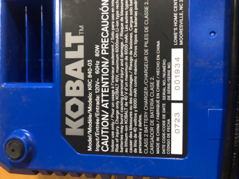 Photo 10 of ***USED - MISSING PARTS - UNABLE TO TEST - SEE COMMENTS***
Kobalt Gen4 40-volt 21-in Single-stage Push Battery Snow Blower 4 Ah (Battery and Charger Included)