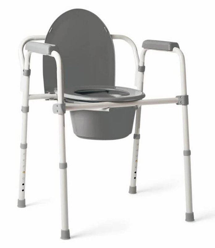 Photo 1 of  Dark Gray 3-in-1 Folding Commode with Standard Seat