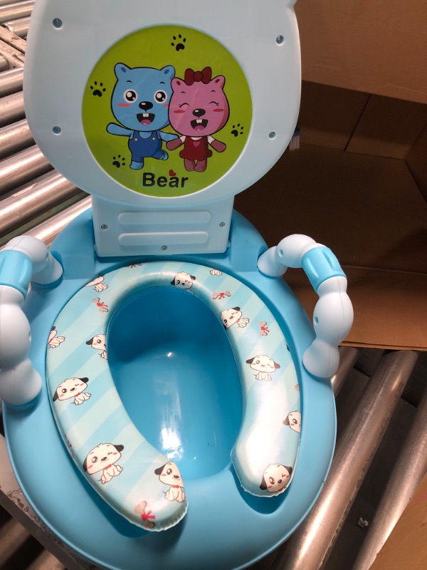 Photo 3 of HTTMT- Bear Blue Kids Baby Potty Training Seat Toddler Portable 