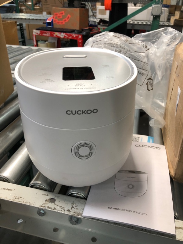 Photo 2 of ***USED*UNKNOWN IF MISSING PIECES***
CUCKOO CR-0375F | 3-Cup (Uncooked) Micom Rice Cooker WHITE 