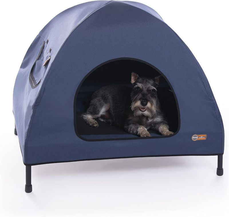 Photo 1 of (NON-REFUNDABLE) K&H Pet Products Original Indoor/Outdoor Covered Elevated Dog Bed, Navy Blue, Medium