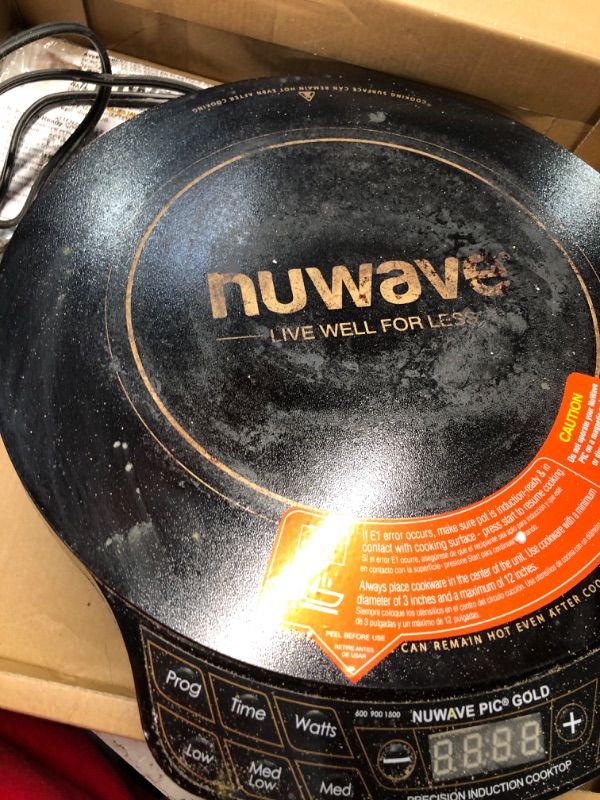 Photo 3 of ***HEAVILY USED ***
NuWave Precision Induction Cooktop Gold with 10.5 Inch Ceramic Fry Pan
