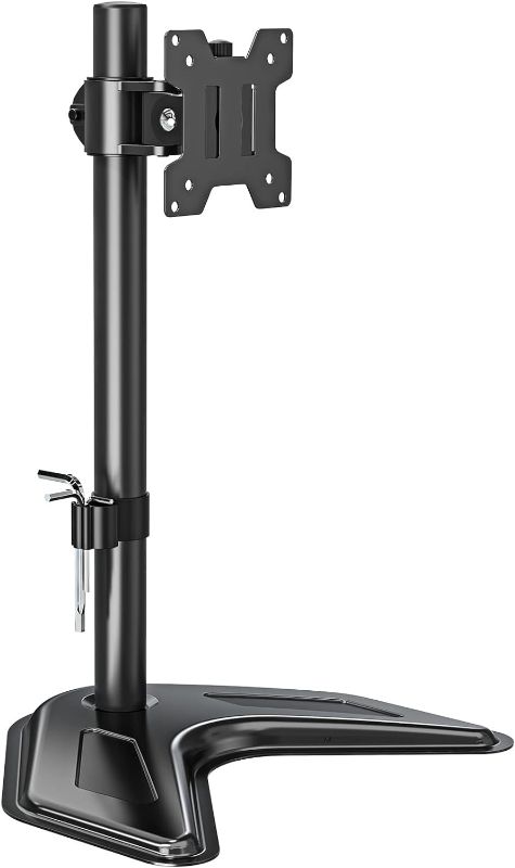 Photo 1 of MOUNTUP Single Monitor Stands, Freestanding VESA Monitor Desk Mount fits 13'' to 32'' Computer Screen with Height Adjustable, Swivel, Tilt, Rotation, VESA 75x75 100x100 MU0023
