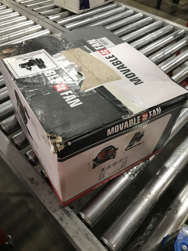 Photo 1 of RUNTOP 12" High Velocity Floor Fan, 30000mAh Rechargeable Fan, up to 36H Portable Battery Operated Fan, Large Camping Fan, 360° Adjustable Tilt Cordless Industrial Camping Fan with Led Light 12 Inch 30000 mAh