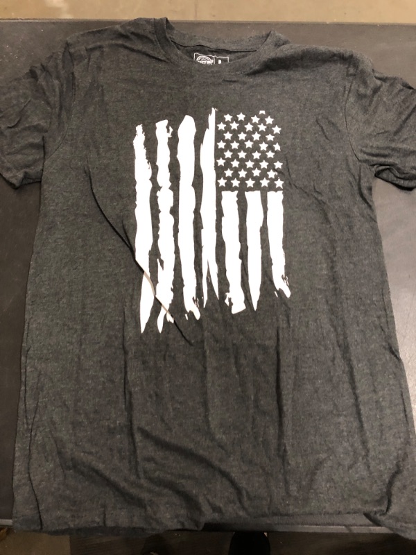 Photo 1 of [Size L] Resilient White American Flag Patriotic Symbol of Endurance T-Shirt
