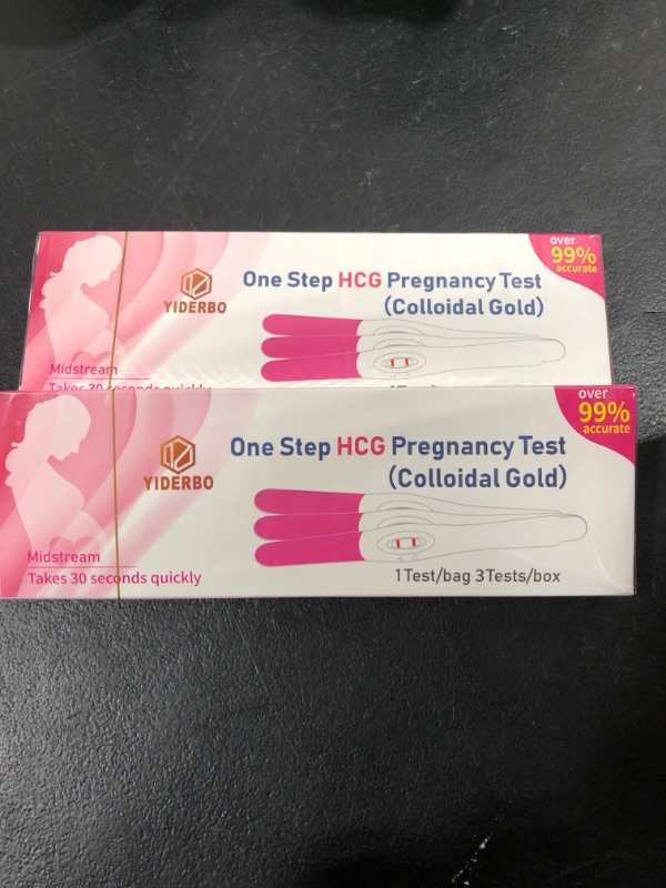 Photo 2 of [Pack of 2 Boxes] HCG Pregnancy Tests 1 Test/Bag 3 Tests/Box, Woman Individually Sealed Early Pregnancy Home Detection Kits