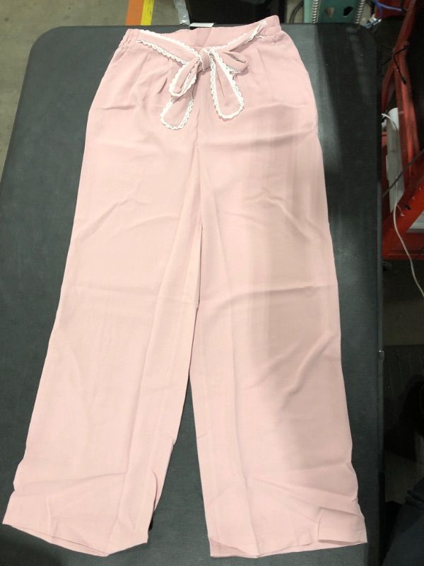 Photo 1 of [Size XL] KIRUNDO Womens Dress Pants High Waisted Wide Leg- Light Pink