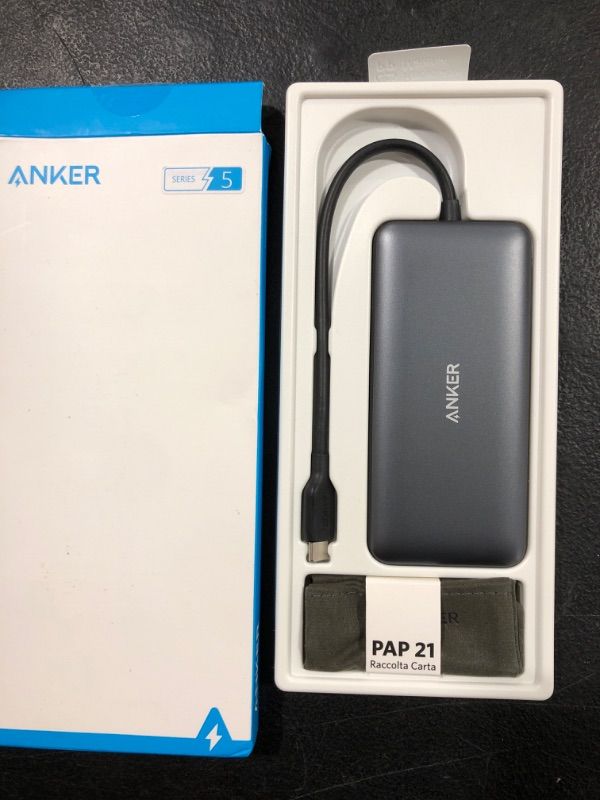 Photo 2 of Anker USB C Hub, 553 USB-C Hub, 8-in-1 USB C Dock, Dual 4K HDMI USB C to USB Adapter, 1 Gbps Ethernet USB Hub, 100W Power Delivery, SD Card Reader, Dual HDMI USB-C Dock for MacBook Pro, XPS and More