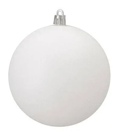 Photo 1 of 3.94" Large Christmas Balls Shatterproof White Christmas Ornaments 6 Pcs Big White Christmas Ornaments Balls for Christmas Tree Holiday Wedding Party Decoration White 3.94"/6pcs