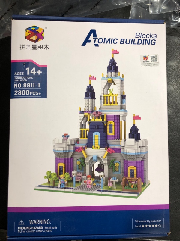 Photo 2 of Architecture Micro Building Sets 2800+ PCS Purple Castle House Mini Bricks for Adults and Girls Age of 14+