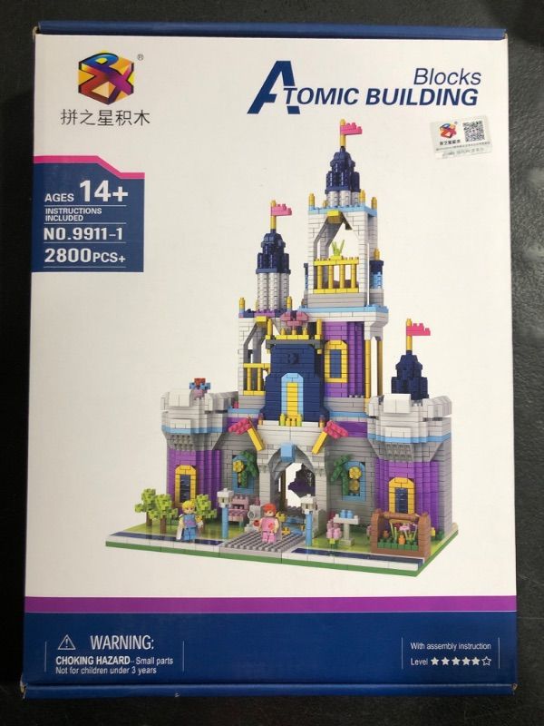 Photo 2 of Architecture Micro Building Sets 2800+ PCS Purple Castle House Mini Bricks for Adults and Girls Age of 14+