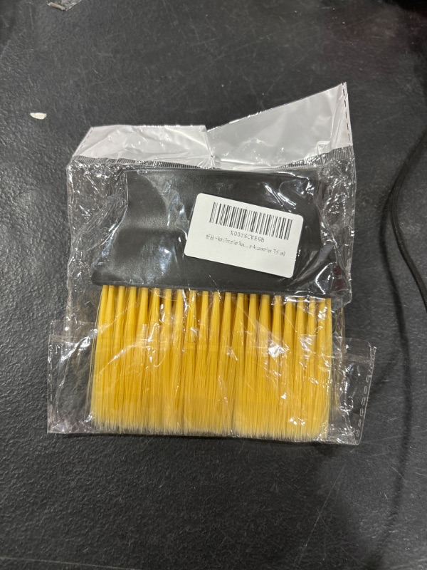 Photo 2 of Auto Interior Dust Brush, Long Hair Wide Handle Brushes, Car Detailing Brush, Car Air Outlet Cleaning Brush, Air Conditioner Vents, Leather, Computer, Scratch Free, Car Interior Accessories (Yellow)