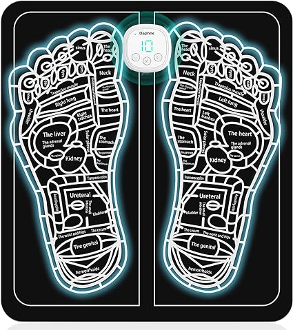 Photo 1 of CrazySun EMS Foot Massager Mat for Neuropathy - Foot Massager for Pain Plantar Relief, Improve Circulation, Muscle Relaxation, Portable & Rechargeable Feet Massager Pad with 6 Modes &19 Levels