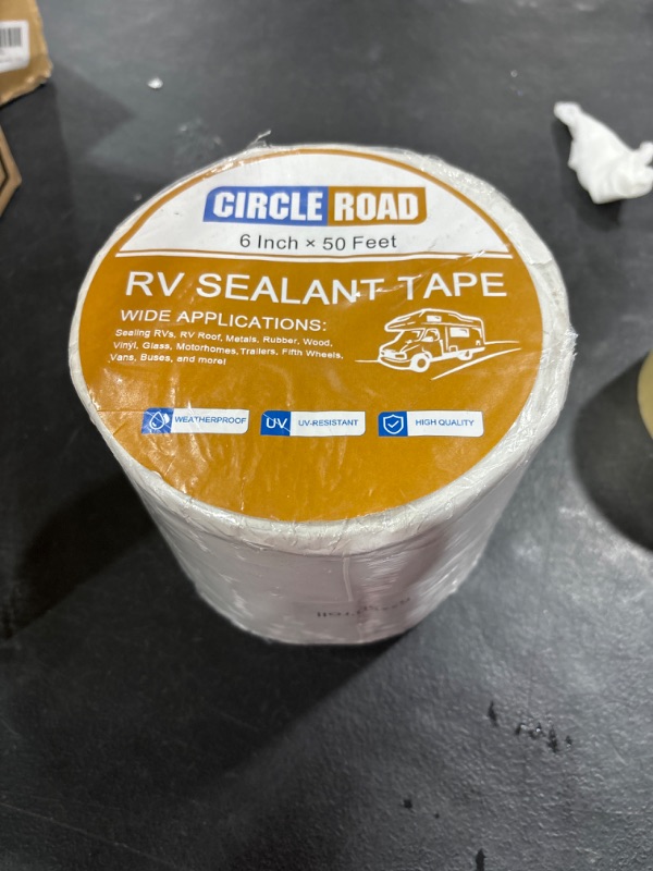 Photo 2 of RV Roof Tape White, 6 Inch X 50 Feet RV Repair Sealant Tape, Stop Camper Roof Leaks, UV-Resistant, Weatherproof and Durable for Camper, Trailer, Boat (6In-50FT)