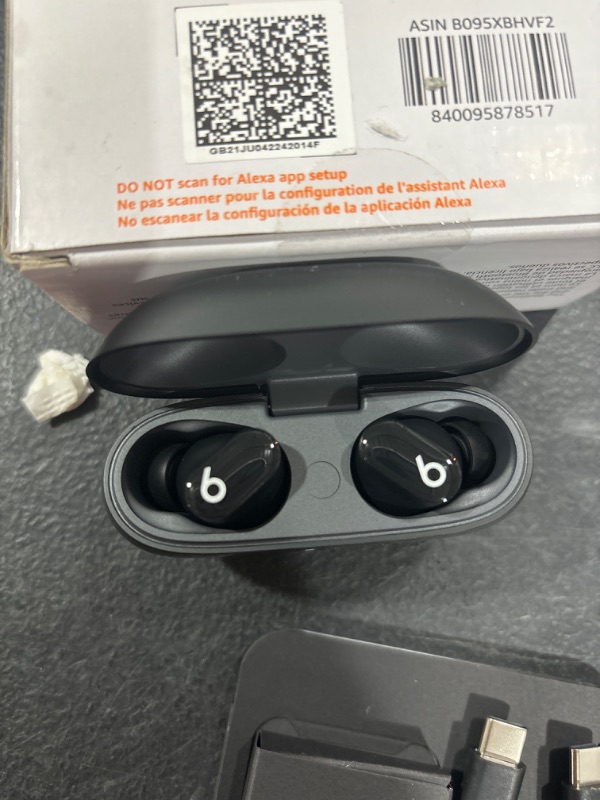 Photo 2 of Beats Studio Buds - True Wireless Noise Cancelling Earbuds - Compatible with Apple & Android, Built-in Microphone, IPX4 Rating, Sweat Resistant Earphones, Class 1 Bluetooth Headphones - Black