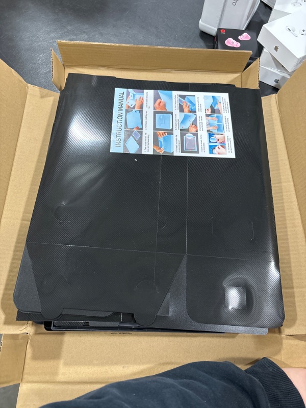 Photo 1 of KPX 12 Pack Stackable Shoe Box Organizer with Lid, Clear Shoe Storage Box for Men’s Sneaker Women’s High Heels – Easy to Assemble… (Black)