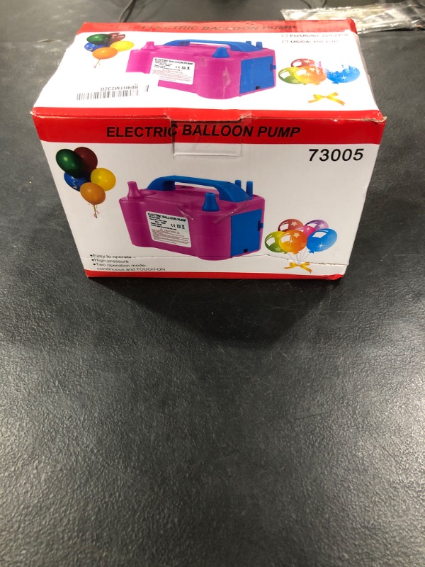 Photo 2 of Balloon Pump, Electric Balloon Pump,Portable Dual Nozzles Electric Balloon Air Pump 110V 600W , Electric Balloon Inflator with Tying Tool, Flower Clips, Tape Strips, Dot Glues for Party Decoration Rose-red