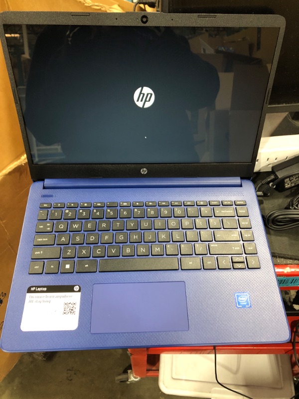 Photo 3 of HP 14 Laptop, Intel Celeron N4020, 4 GB RAM, 64 GB Storage, 14-inch Micro-edge HD Display, Windows 11 Home, Thin & Portable, 4K Graphics, One Year of Microsoft 365 (14-dq0010nr, 2021, Indigo Blue) Laptop Indigo Blue