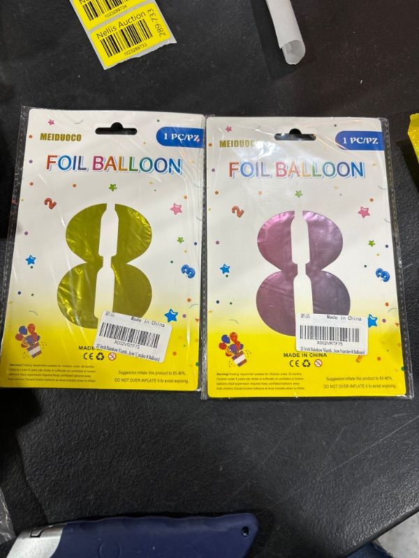 Photo 1 of 32 Inch Rainbow Number 8 Balloons Foil Ballon Digital Birthday Party Decoration Supplies (Rainbow Number 8 Balloon)