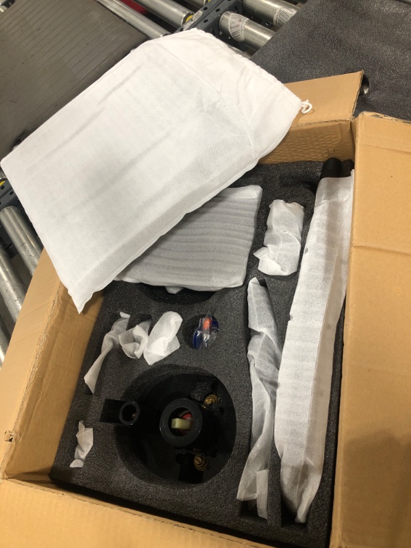 Photo 1 of Shower Faucet Set - 12 inches Rain Shower System with 6 Function Handheld Shower Head Rough in Pressure Balance Valva Kit - Stainless Steel Bathroom Shower Kit Complete Matte Black Shower Faucet Set - 12 inches Matte Black