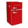 Photo 1 of 3.2 cu. ft. 2 Door Retro Mini Fridge in Red
