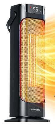 Photo 1 of  24" Space Heater, 1500W PTC Fast Heating Ceramic Heater for Office, Large Room, Indoor Use, Bedroom, Electric Heater with Thermostat, Remote, 3 Modes, ETL Certified, 12H Timer, 90° Oscillating