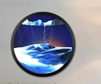 Photo 1 of 17.3" Moving Sand Art Wall Decor, 3D Wall Mounted Quicksand Decor