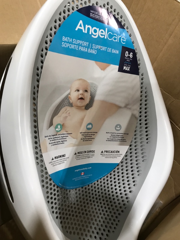 Photo 2 of Angelcare Baby Bath Support (Grey) | Ideal for Babies Less than 6 Months Old Grey 1 Count (Pack of 1)