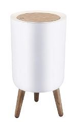 Photo 1 of Trash can 1.8 Gallon?Dsektop garbage can 0.5 Gallon (2 Pieces) Mini Trash can with press top Lid, Nordic Modern waste basket, Office, Outdoor?Dog proof trash can(White)