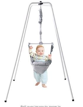 Photo 1 of Baby Jumper with Stand, 35LBS Strong Loading Baby Bouncers, Height-Adjustable Toddler Infant Jumper for 3+ Months, Quick-Folding Indoor/Outdoor Jumper Exerciser Gifts for Babies