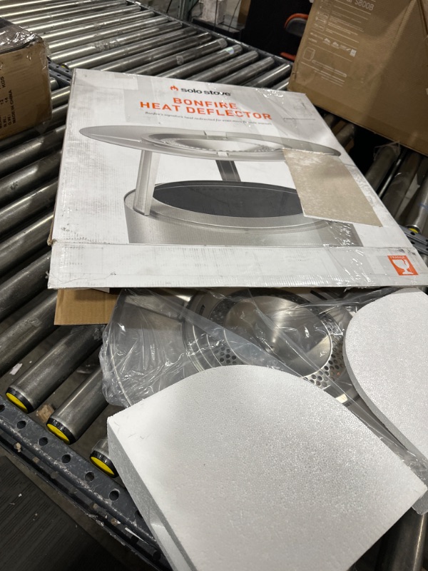 Photo 1 of Solo Stove Bonfire Heat Deflector, With 3 Detachable Legs, Accessory for Bonfire Fire Pit, Captures and redirects warmth, 304 Stainless Steel, (HxDia) 10 x 25 in, 7 lbs Bonfire Deflector