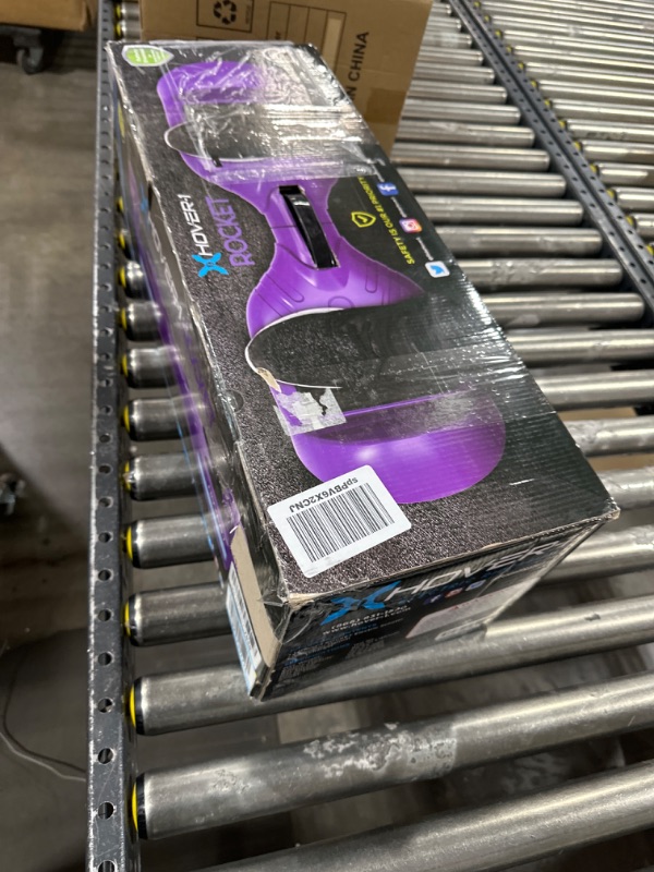 Photo 3 of Hover-1 Rocket Electric Self-Balancing Hoverboard with 6.5” LED Light-Up Wheels, Dual 160W Motors, 7 mph Max Speed, and 3 Miles Max Range Purple 1.0