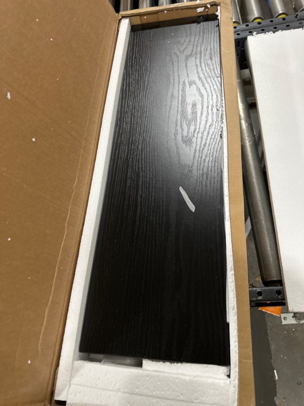 Photo 1 of MAHANCRIS Console Table, 62.2" Long Sofa Table Behind Couch, Narrow Entryway Table, Farmhouse Dining Table with Angled Metal Frame, Industrial Console Table for Entryway, Black CTHB15801