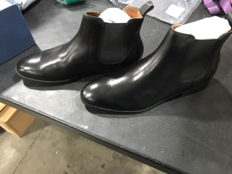 Photo 2 of Dunross & Sons Mens Boots. Chelsea Boots Men. Jayden Dress Boots for Men. Comfortable. Mens Gifts, Black Leather
 Size 10.5