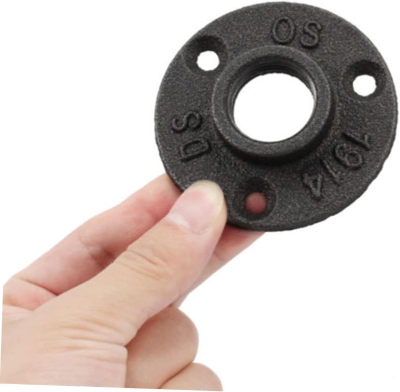 Photo 1 of 10pcs 4 3/4 Flange Floor Flange 1/2 Inch Shelving Brackets Industrial Shelving Steampunk Accessories Wall Mounted Flange Thread Stand Wall Mounted Fittings Tool