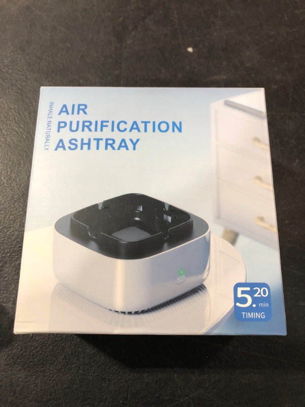 Photo 1 of 2 in 1 Air Purifier Multifunctional Smokeless Ashtray USB Rechargeable Ash Tray Electronic Ashtray with Filter for gift Home/Outdoor/Office/car (Gray)