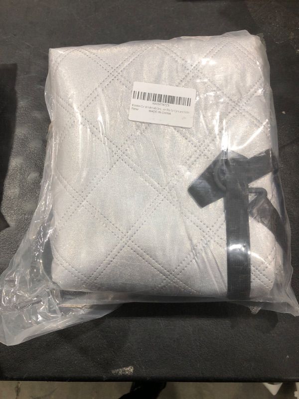 Photo 1 of Car Windshield Snow Cover, Magnetic Windshield Cover for Ice and Snow 5-Layer Protection with Mirror Protector Windproof Webbing Straps, Windscreen Frost Protector for Most Car SUV RV Vans and Trucks Silver
