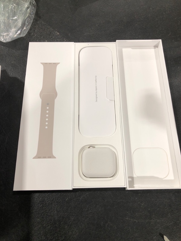 Photo 2 of Apple Watch Series 9 (GPS + Cellular) 45mm Starlight Aluminum Case with Starlight Sport Band with Blood Oxygen - M/L