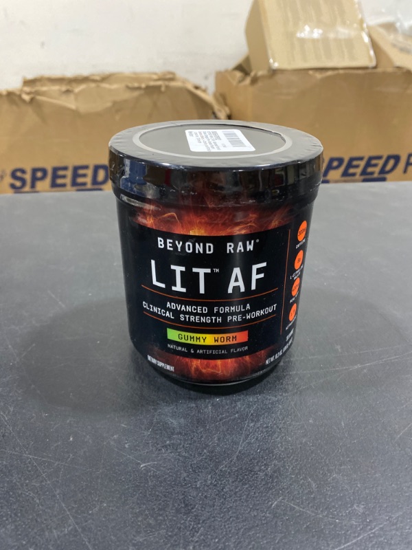 Photo 2 of BEYOND RAW LIT AF | Advanced Formula Clinical Strength Pre-Workout Powder | Contains Caffeine, L-Citruline, and Nitrosigine | Lemon Ice | 20 Servings