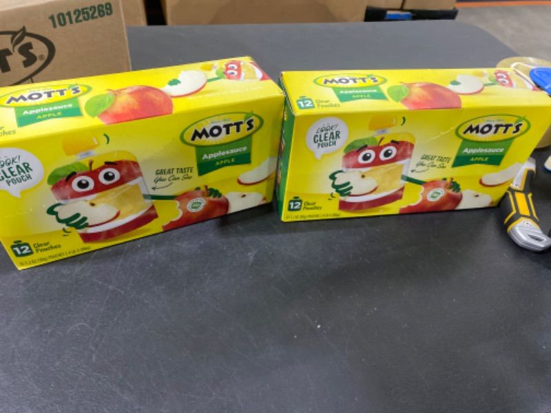 Photo 3 of 2 PACK-Mott's Original Applesauce, 3.2 oz clear pouches, 12 count Apple 3.2 Ounce - 12 Count (Pack of 1)