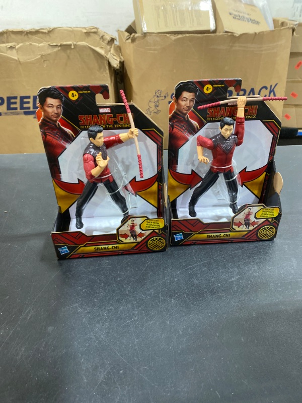 Photo 2 of 2 PACK Marvel Hasbro Shang-Chi and The Legend of The Ten Rings Shang-Chi 6-inch Action Figure Toy with Bo Staff Attack Feature! for Kids Ages 4 and Up