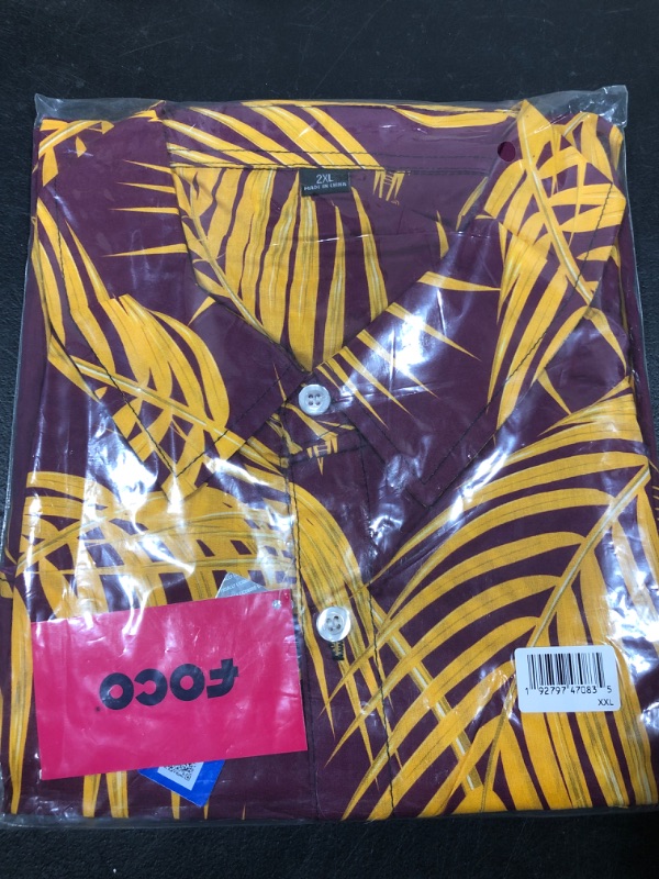 Photo 1 of 2XL FOCO NCAA College Team Logo Floral Tropical Button Up Shirt 