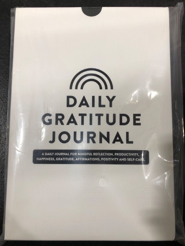 Photo 2 of Daily Gratitude Journal - Mindful Reflection, Productivity, Happiness, Gratitude, Affirmations, Positivity and Self-Care - Start Any Time Undated Daily Guide Planner with Prompts (Black)