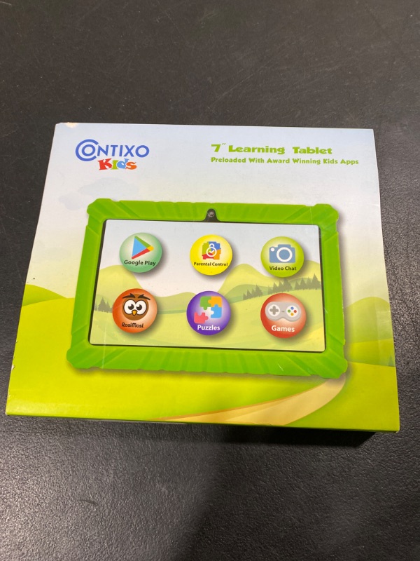 Photo 2 of Contixo Kids Tablet V8, 7-inch HD, Ages 3-7, Toddler Tablet with Camera, Parental Control - Android 11, 16GB, WiFi, Learning Tablet for Kids, ***GREEN***