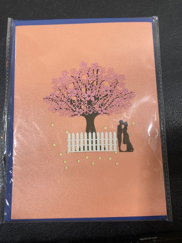 Photo 2 of 2 PACK  Pop-Up Cherry Blossom Tree Card, 3D Pop-up Greeting Cards, for Valentine's Day, Mothers Day, Fathers Day, Birthday, Anniversary, Graduation, Wedding, Size 7.87’‘ x 5.9’‘
