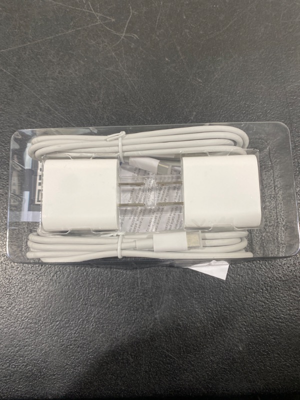 Photo 1 of iPhone 15 Charger USB C Wall Charger iPad Pro Charger Type C Charger Block 2 Pack with 2 Pack 6FT Cable for iPhone 15/15 Plus/15 Pro/15 Pro Max/iPad Pro/Mini/Air/Air4/AirPods/Samsung
