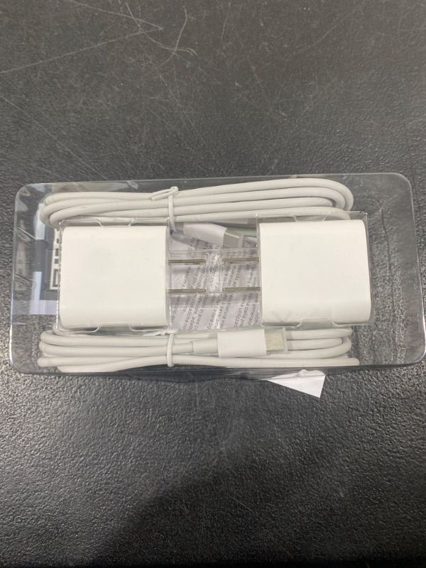 Photo 1 of iPhone 15 Charger USB C Wall Charger iPad Pro Charger Type C Charger Block 2 Pack with 2 Pack 6FT Cable for iPhone 15/15 Plus/15 Pro/15 Pro Max/iPad Pro/Mini/Air/Air4/AirPods/Samsung
