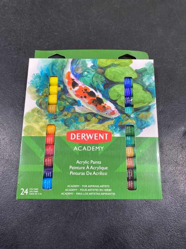 Photo 1 of Derwent Academy Acrylic Paints 12ml 24 Pack